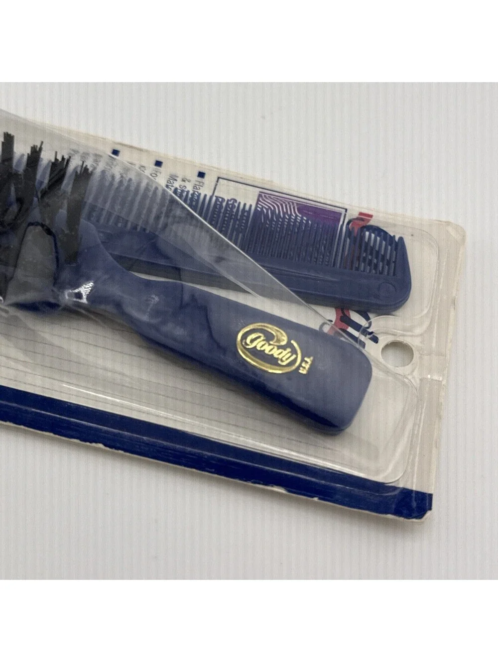 VTG Goody #25003 Brush & Comb Set Blue Goody Pocket Brush & Comb New Old Stock